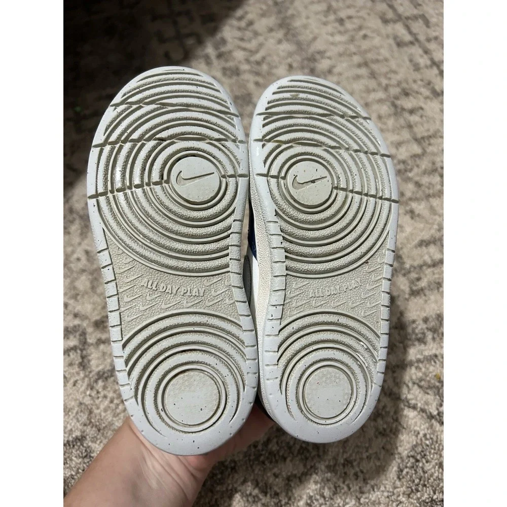 Boys Blue And White Nike Shoes Size 10C